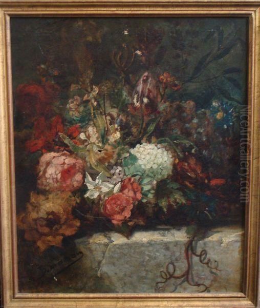 Nature Morte Aux Fleurs Oil Painting by Benedict Masson