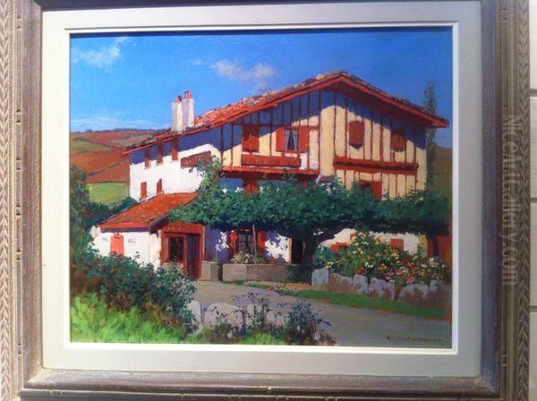 Ferme Basque A Sare Oil Painting by Georges Masson