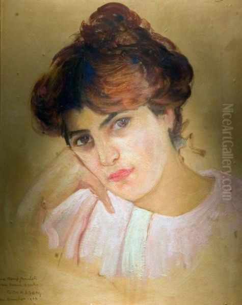 Portrait De Femme Au Chignon Oil Painting by Georges Masson