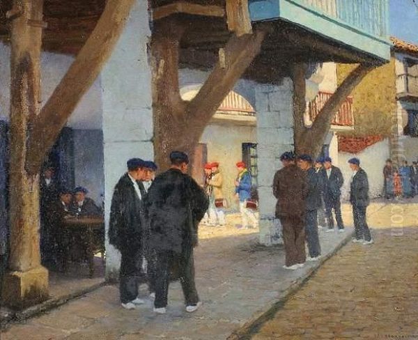 Jour De Fete A Pasajenes Oil Painting by Georges Masson