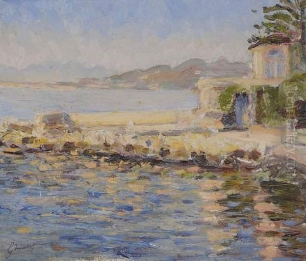 Villa En Bord De Mer Sur La Cote Basque Oil Painting by Georges Masson