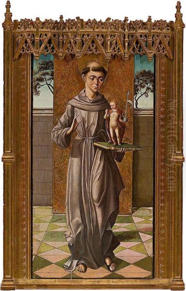 San Antonio De Padua Oil Painting by Master Of Astorga