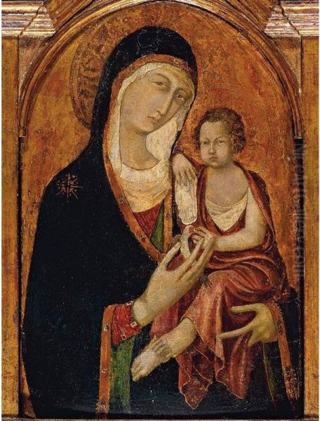 Madonna And Child Oil Painting by Master of Badia a Isola