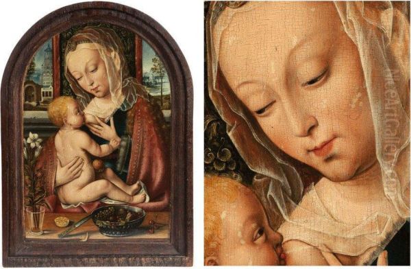 La Vierge A L'enfant Oil Painting by Master Of Perea