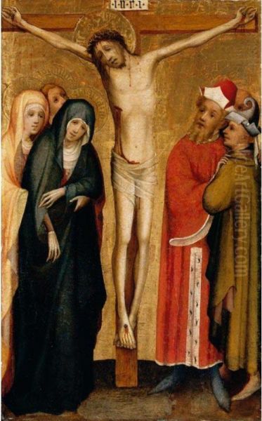 The Crucifixion Oil Painting by Master Of Saint Lawrence