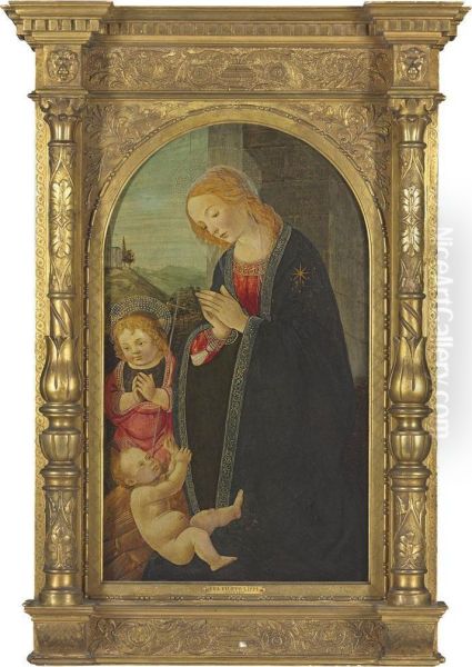 The Madonna And Child With The Infant Saint John The Baptist Oil Painting by Master Of The Fiesole Epiphany