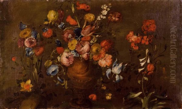 Natura Morta Con Fiori Oil Painting by Master Of The Guardeschi Flowers