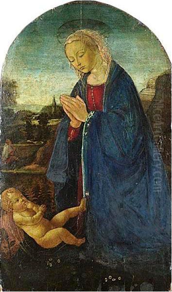 Madonna And Child Oil Painting by Master Of The Johnson Nativity