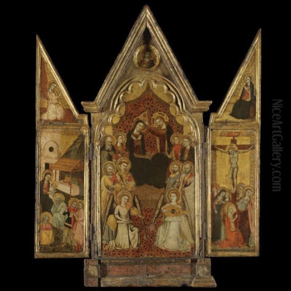 Active In Florence In The Last Third Of The 14th Century Oil Painting by Master Of The Lazzaroni Madonna