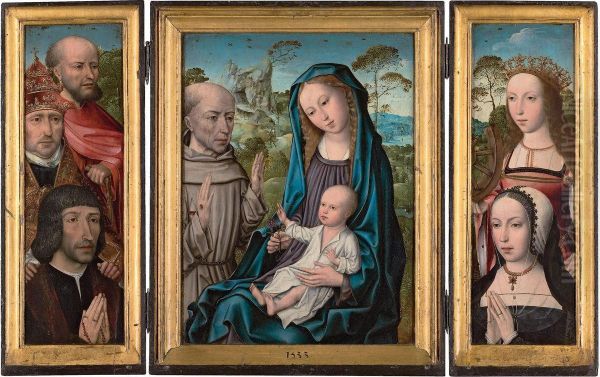 A Triptych Oil Painting by Master Of The Legend Of The Magdalene