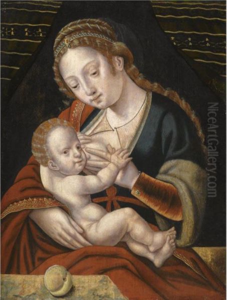 Madonna And Child Oil Painting by Italian Unknown Master