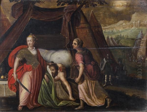 Judith Et Holopherne Oil Painting by Master Of The Prodigal Son