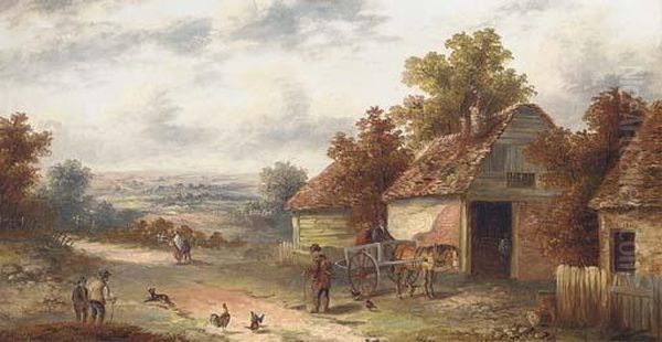 The Old Farm, Near East Grinstead Oil Painting by Masters Edward