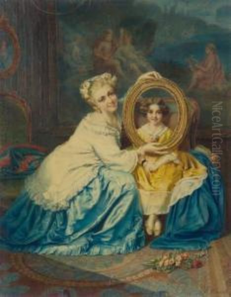 Il Ritratto Della Bambina Oil Painting by Carlo Masutti