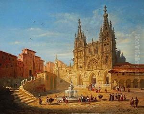 The Cathedral Oil Painting by Joseph Maswiens