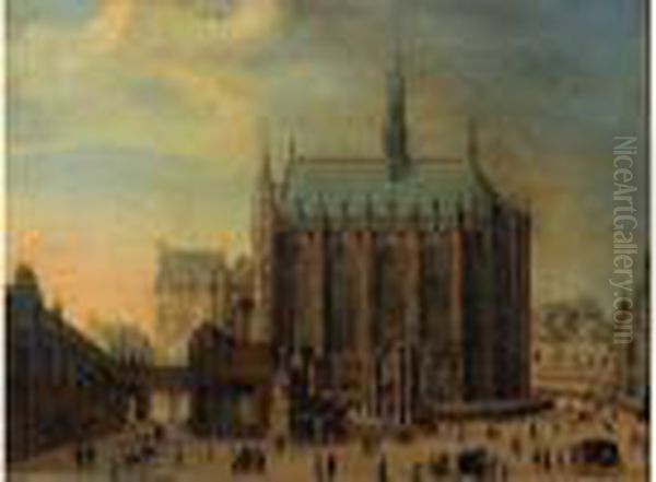 Vue De La Sainte Chapelle Oil Painting by Theodor Matham