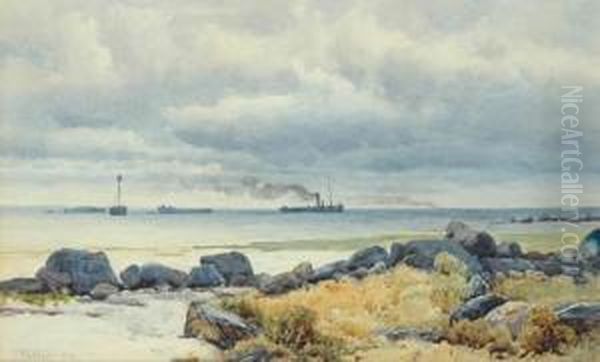 Seascape Oil Painting by John A. Mather