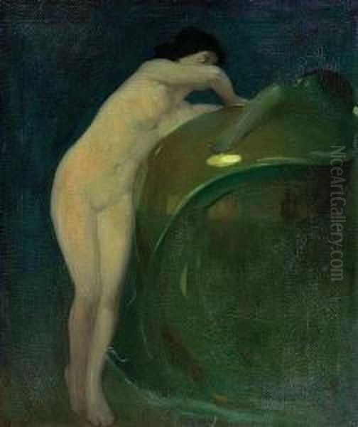 Pandora Oil Painting by Arthur Frank Mathews