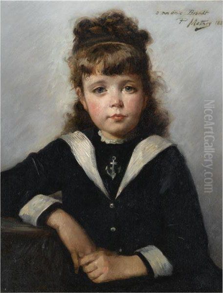 Fille En Matelot Oil Painting by Paul Mathey