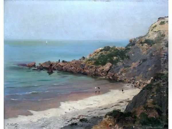 Maree Haute Sur La Pointe Oil Painting by Paul Mathey