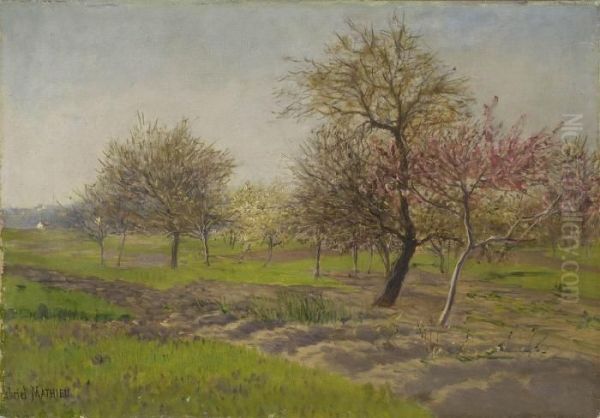 Baumblute Bei Champigny Oil Painting by Gabriel Mathieu