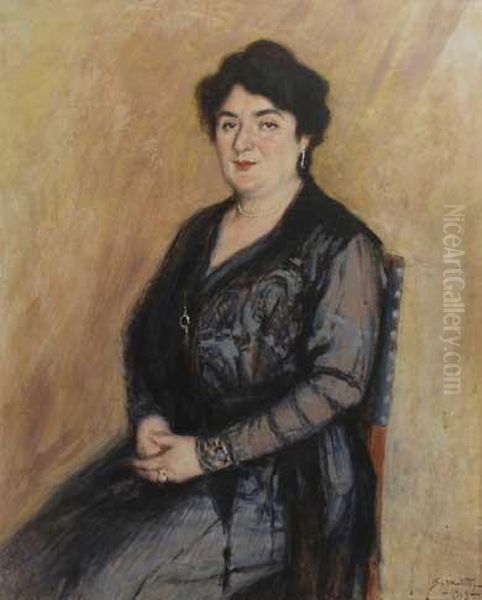 Retrato De Dama Oil Painting by Segundo Matilla Y Marina