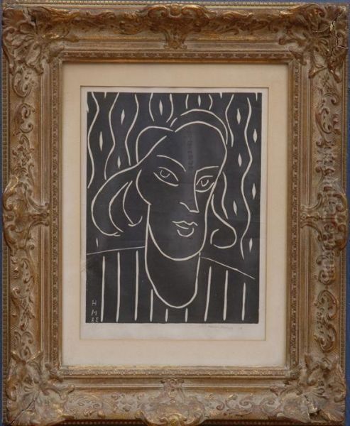 Portrait Of A Woman Oil Painting by Auguste Matisse