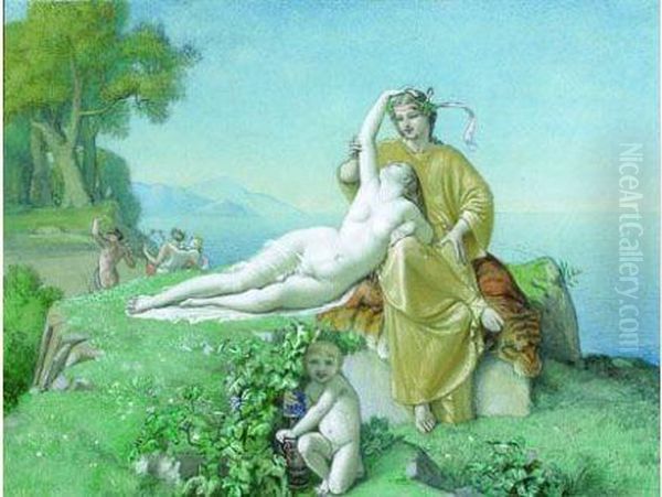 Le Triomphe De Bacchus Et D'ariane Oil Painting by Louis Matout