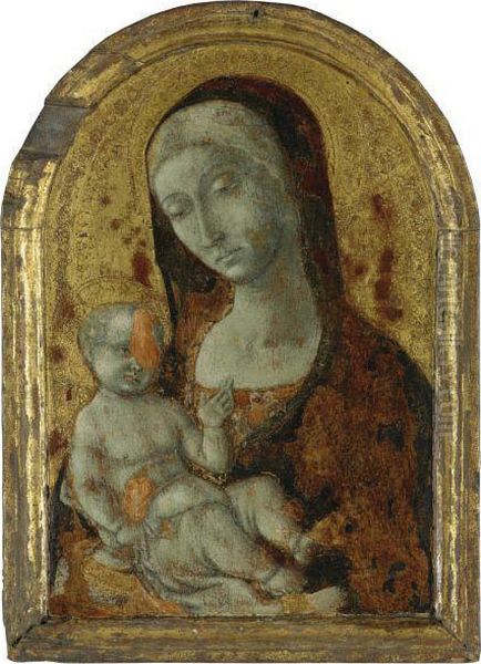 Madonna And Child Oil Painting by Matteo Di Giovanni Di Bartolo