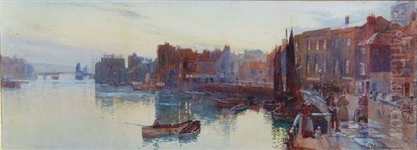 Evening After Rain - Whitby Oil Painting by William Matthison