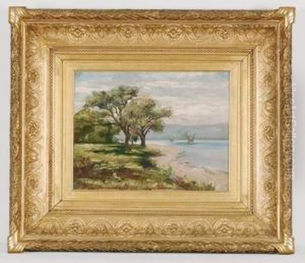 Paysage Et Bord De Lac Oil Painting by Francois Armand Mauchain