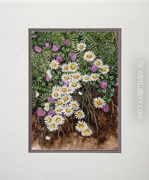 Daisies Oil Painting by Louise Marie Jeanne Mauduit