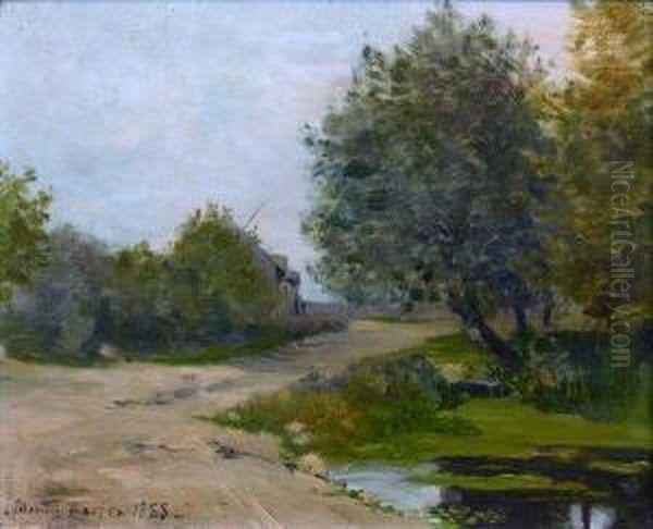 Le Chemin Pres De L'etang Oil Painting by Maxime Maufra