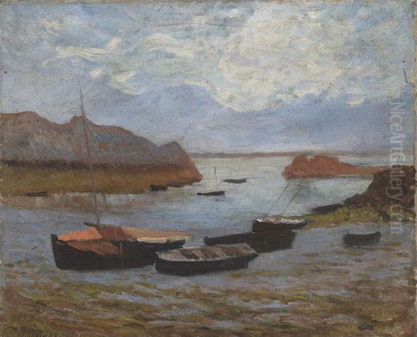 Entre Du Port De Loguivy Oil Painting by Maxime Maufra