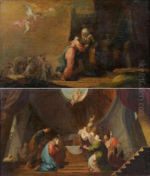 La Visitation Oil Painting by Franz Anton Maulbertsch