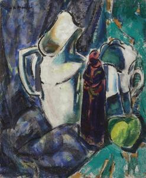 Still Life With Pitcher Oil Painting by Alfred Henry Maurer