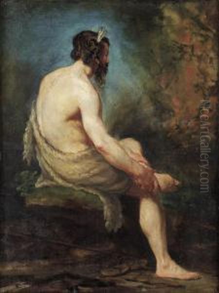 Moses Vor Dem Brennenden Dornbusch Oil Painting by Hubert Maurer