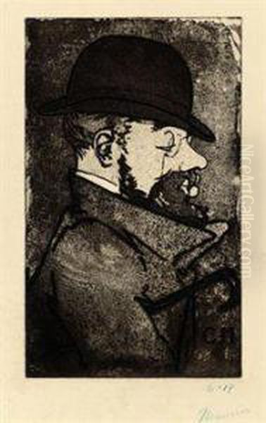 Portrait Of Henri De Toulouse-lautrec Oil Painting by Charles Maurin