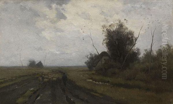 Landschaft Mit Schafherde Oil Painting by Anton Mauve