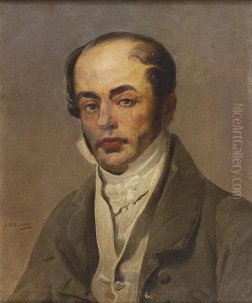 Portrait D'homme Oil Painting by Jean-Baptiste Mauzaisse