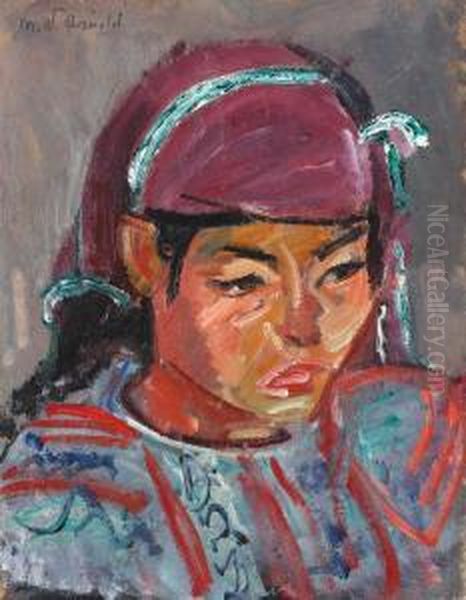 Tatar Woman - Portrait Oil Painting by Arnold Max Wexler