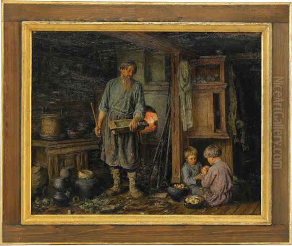 The Widower's Morning Oil Painting by Vasily Maximovich Maximov