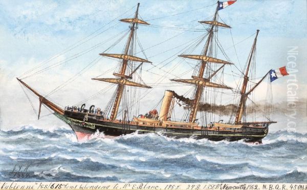 S.s. Nubienne Oil Painting by James Scott Maxwell