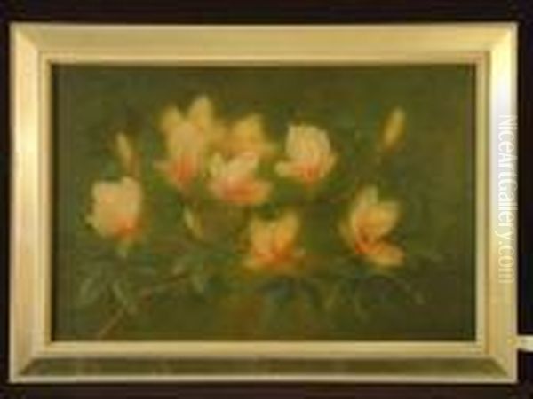 Magnolienast Oil Painting by G. Mayer