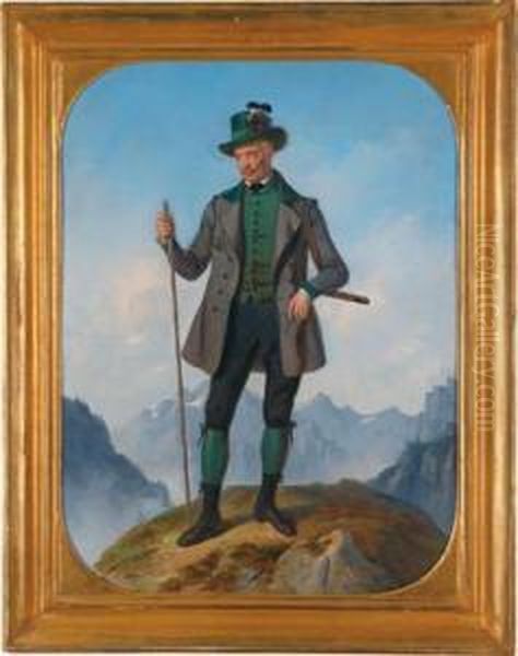 Archduke Johann Oil Painting by Johann Nepomuk Mayer