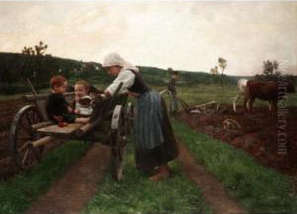 The Fruits Of Labour Oil Painting by Georg Mayer-Franken