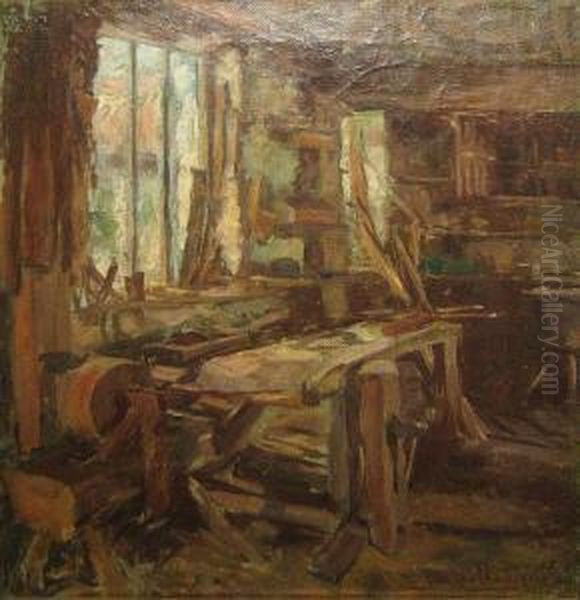 Het Atelier. Oil Painting by Jean Mayne