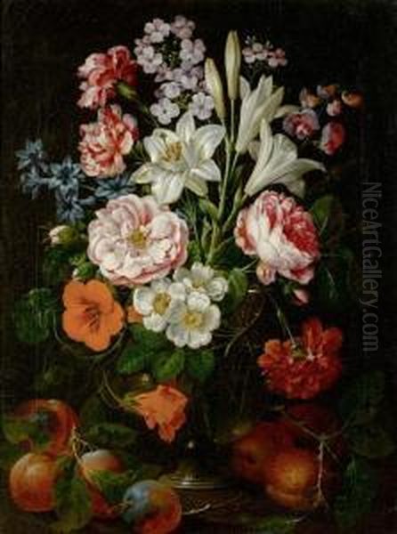 Still Life Oil Painting by Johann Nepomuk Mayrhofer