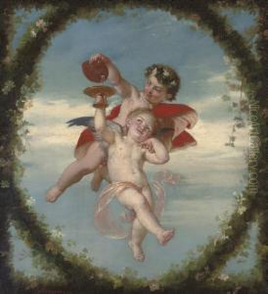 An Allegory Of Plenty Oil Painting by Alexis-Joseph Mazerolle