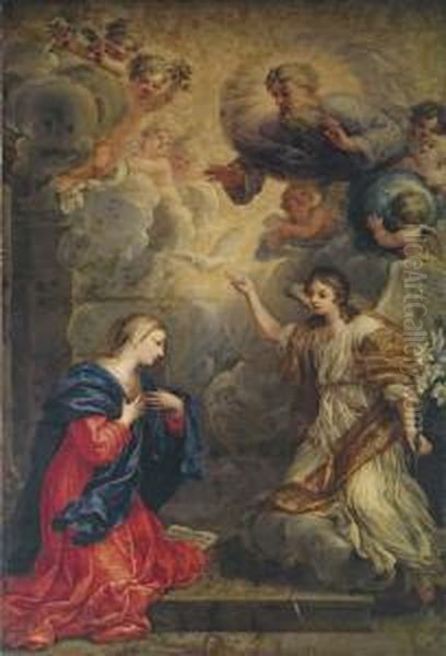 The Annunciation Oil Painting by Ludovico Mazzanti